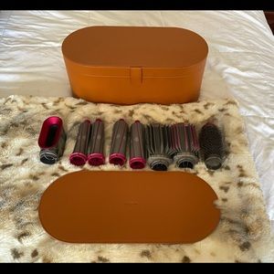 DYSON AIRWRAP STYLER NEW Accessories Attachments + Bonus Case *NO WAND* Fuchsia